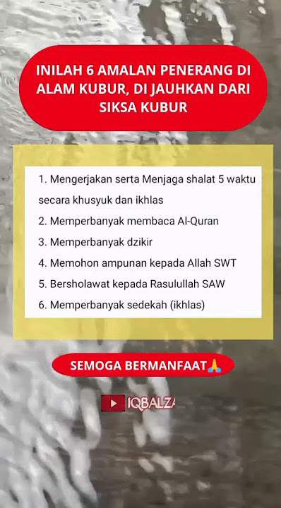 Inilah 6 amalan penerang di alam kubur #shorts #amalan