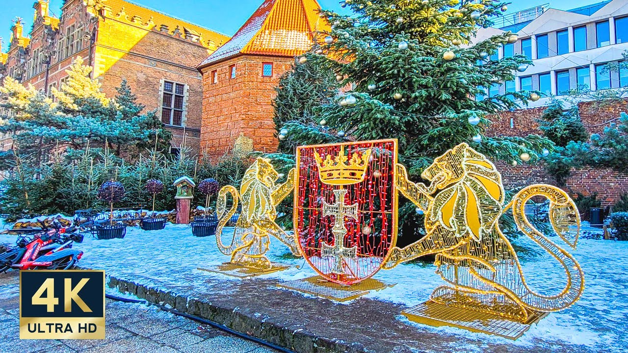 Gdansk Christmas Market 🇵🇱 4K Old Town Walking Tour 2023