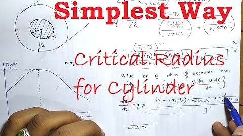 Lecture 17 - Critical Radius of Insulation for Cylinder-Derivation