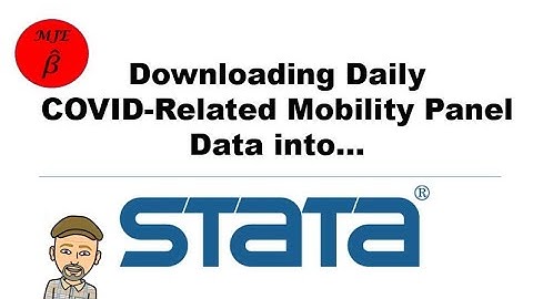 Stata Tutorial: COVID-19 Mobility Data