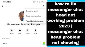 how to fix messenger chat head not working problem 2023 | messenger chat head problem not showing