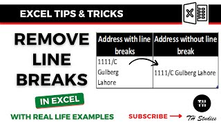 Exclusive Remove line breaks in Excel with Formula | @thstudies Profile