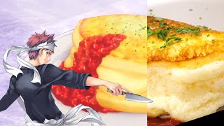 FOOD WARS Omelette Souffle 食戟のソーマ | top anime food - fast omelette cooking | Shokugeki No Souma