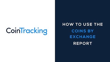 CoinTracking Reports: Coins by Exchange