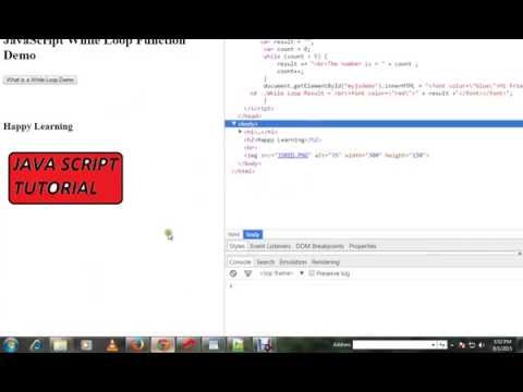WHILE LOOP IN JAVASCRIPT  DEMO