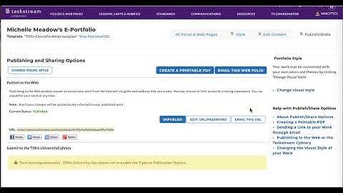 Uploading to Taskstream