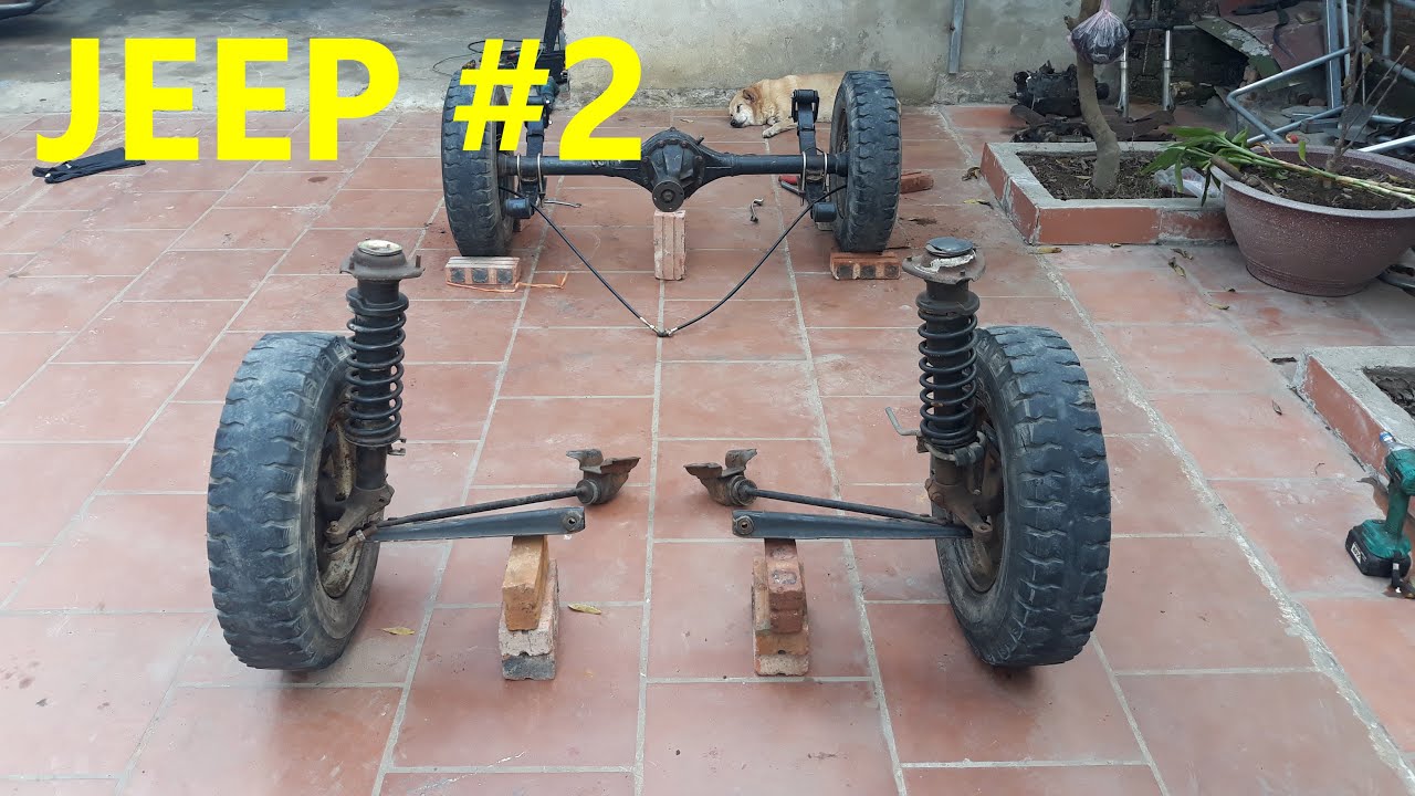 Jeep homemade #2: Rear axle sets oil brake and handbrake