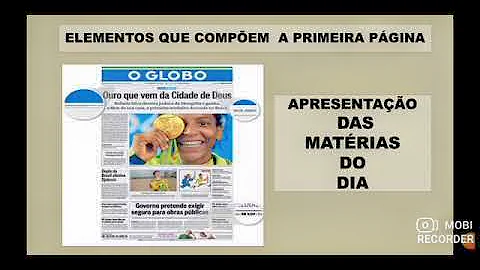 O que tem na primeira página de um jornal?