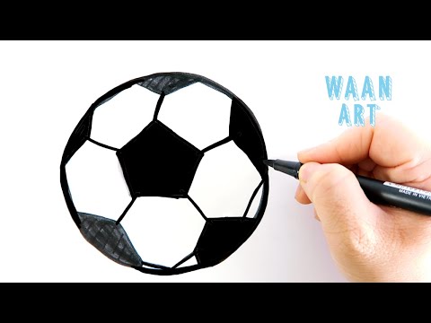 Drawing cartoon | Soccer Foot Ball  วาดรูปลูกฟุตบอล