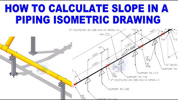 How to calculate the slope of a pipe in an isometric drawing.