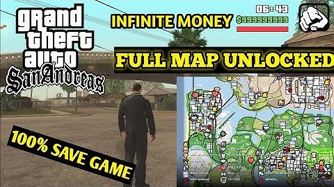 GTA San Andreas FULL MAP Unlocked + 100% Missions Completed Mod Android!