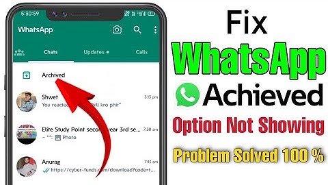 Fix Whatsapp Archived Option Not Showing Problem | Hide Whatsapp Chat Online Archive Chats Not Show