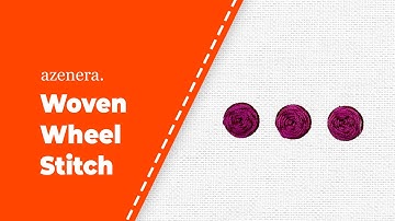 Woven Wheel Stitch 1 - aZenera Embroidery Kit for Beginners AZD200