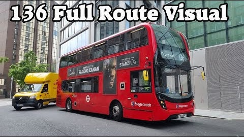 FULL ROUTE VISUAL - 136 - Grove Park to Elephant & Castle - 11311 (SK19EKZ)