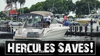 Current Rips and Captain Leaves Helm ! Boat Ramps Strongest Man ! (Chit Show)