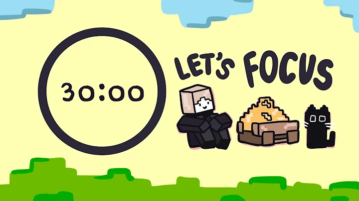 Minecraft Pomodoro Timer 4x30 (2hrs) | ADHD | Let's get focused! | Lofi electronic ♡