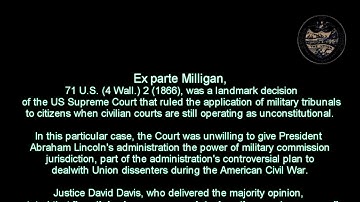 Ex parte Milligan-US Supreme Court ruling on  martial law