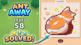 Ant Away Level 58 Walkthrough 🐜 | Pixel Puzzle Solution & Gameplay 🧩
