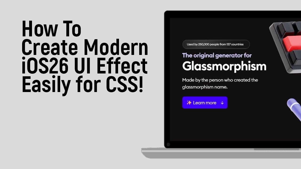 How to Create Modern iOS26 UI Effect Easily for CSS [easy] - YouTube