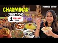 Hyderabad charminar food vlog  biryani tawa fish haleem mulberry malai  more  episode1