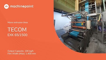 TECOM EXK 65/1500 Mono extrusion lines | TECOM Machines