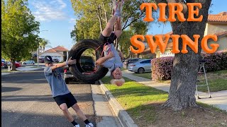 TREE SWING FAILS | DIY HOW TO MAKE A TIRE SWING | ROCCOPIAZZAVLOGS