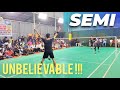 Ambilishanu vs gauravnaushad south indian open invitation badminton semifinal  kkdc shuttle club