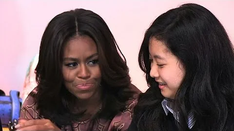 Michelle Obama calls for action on girls' education