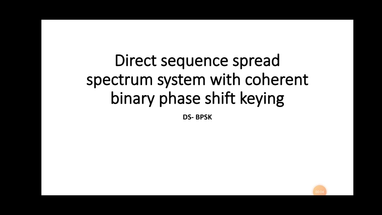 Direct sequence spread spectrum with coherent BPSK - YouTube