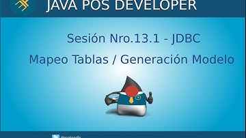 Curso de Java POS - Sesión Nro.13.1 - Mapeo de Tablas a un Modelo de Objetos