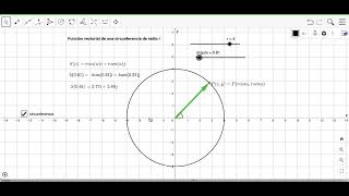 Ejemplo grafica circular Funciones vectoriales