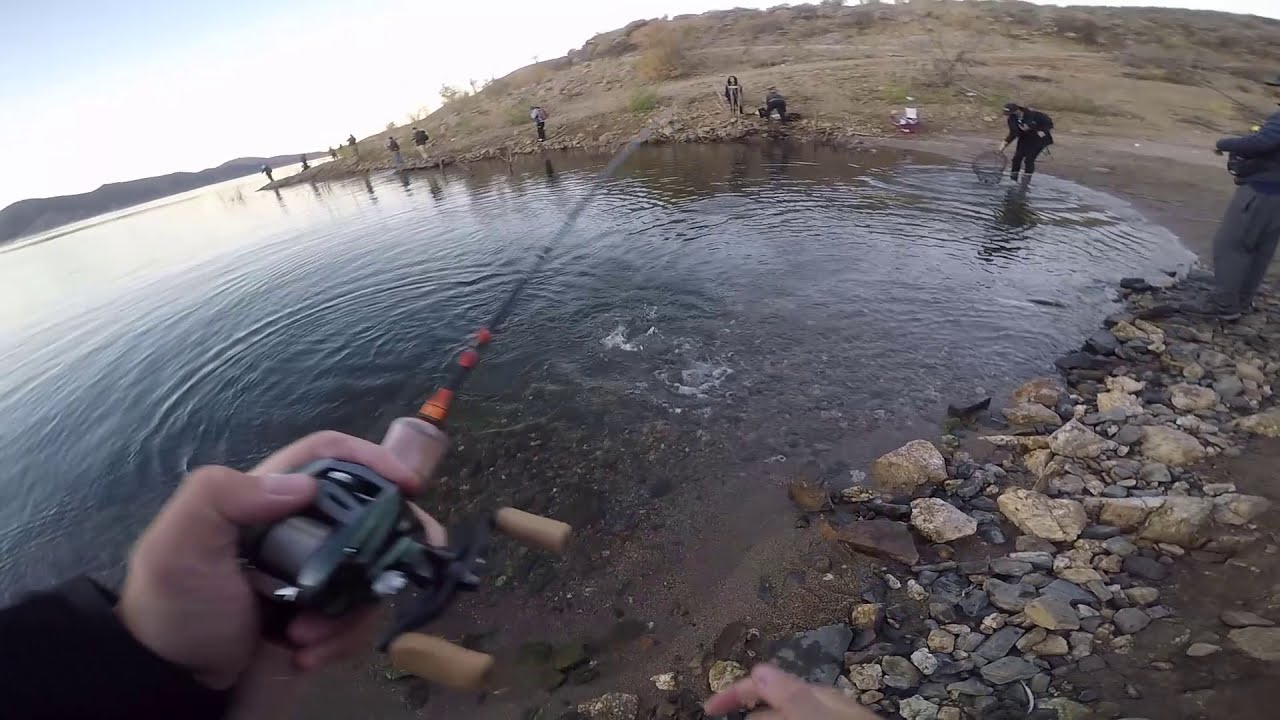 Jig fishing on my new BFS setup at Diamond Valley Lake