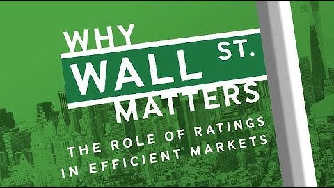 Why Credit Ratings Matter - The Role of Ratings in Efficient Markets