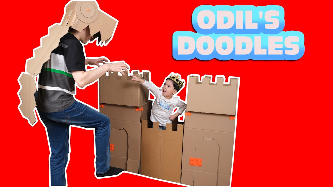 How to build a castle out of cardboard boxes - YouTube