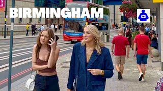 Birmingham England Summer Walk 🇬🇧 BIRMINGHAM Walking tour | Broad Street  to Victoria Square 4K HDR