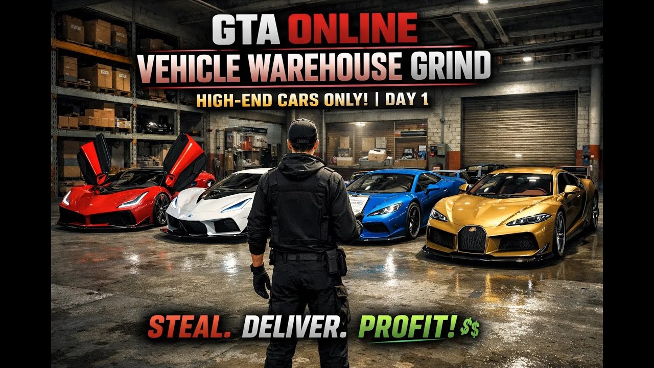 GTA Online Vehicle Warehouse Grind 🚗 High-End Cars Only! | Day 1