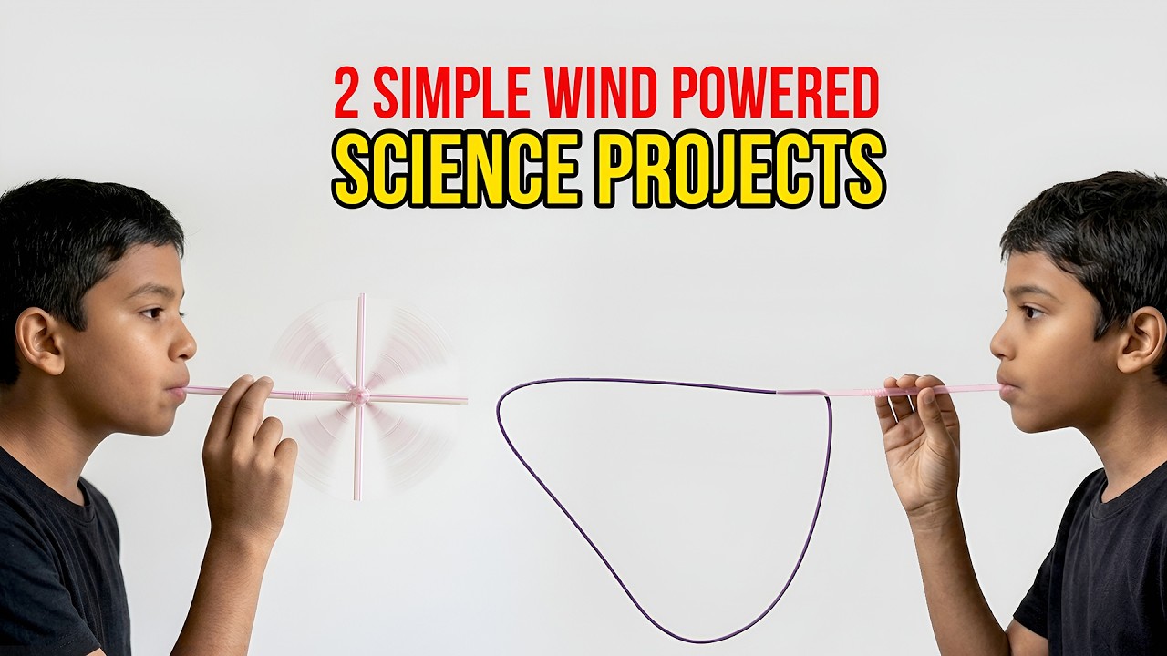 Science Experiments Wind 2 Simple Wind Powered Science Projects Using Straws | DIY Air Pressure ...