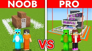 Milo Chip Vs Jj Mikey Noob Vs Pro Safest Security House Build Challenge Minecraft