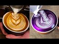 Amazing Latte Art Tutorials 2020 ep. 6 Frame Wing Rosetta and other. Уроки Латте арт. Роспись.