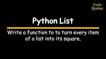 Video 3 : Python Question | Python List, Function, loop, list comprehension