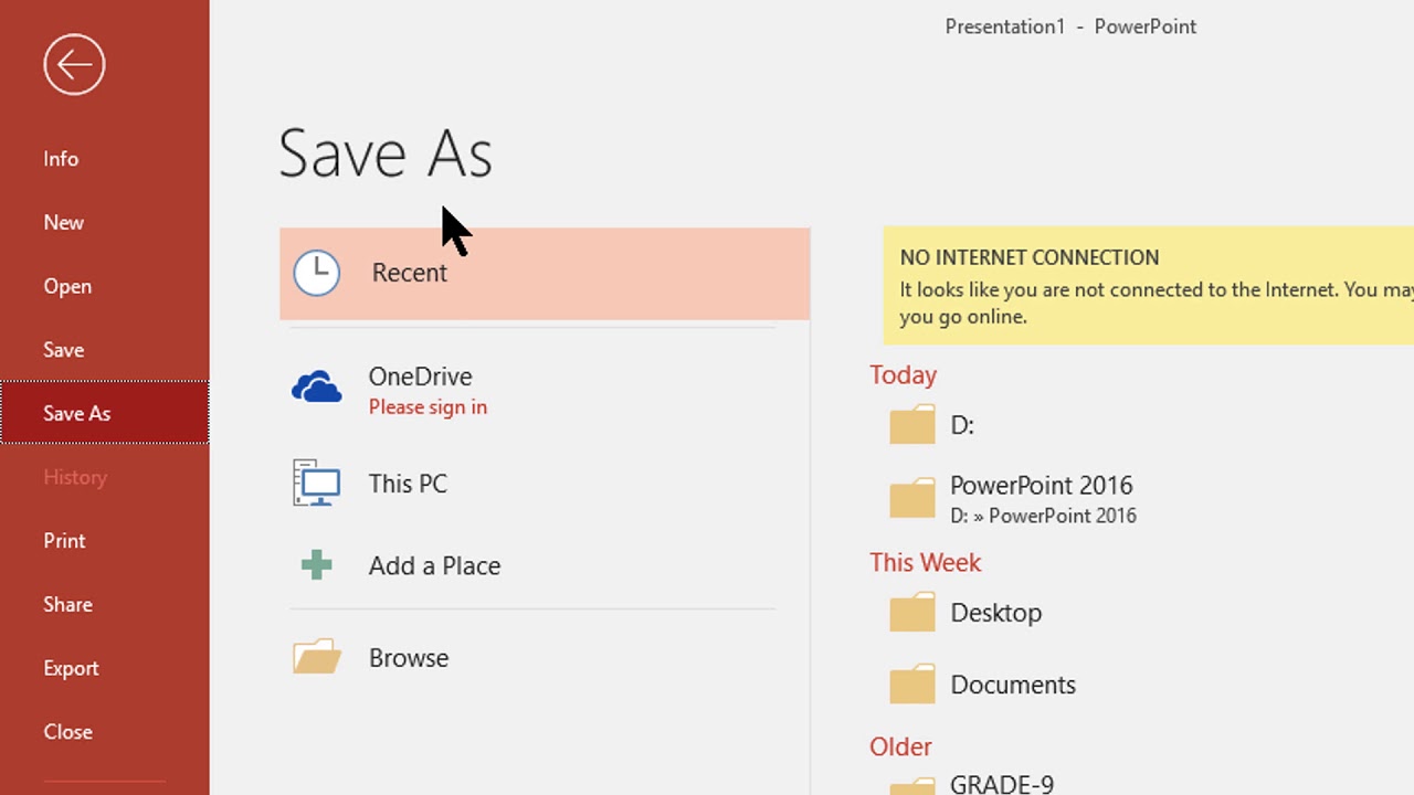 how to save powerpoint as presentation