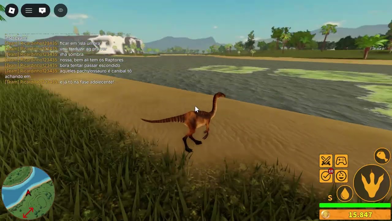 JOGANDO DE GALLIMIMUS NO DINOSSAUR LIFE *deu ruim