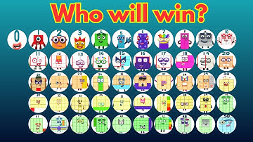 51 NUMBERBLOCKS Marble Race In Algodoo- Who will Be The CHAMPION??