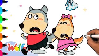Color With KiKi - Learn to draw & color Mr.Wolf and Lucy in 2023
