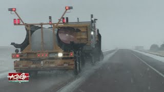 Slick road conditions in south central South Dakota