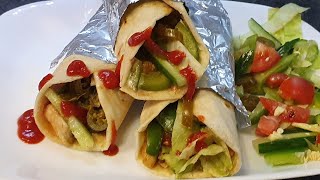 Homemade Chicken Shawarma Recipe | Yufka Hähnchen Dürüm | Chicken Wrap |  ہوم میڈ چکن شاورما