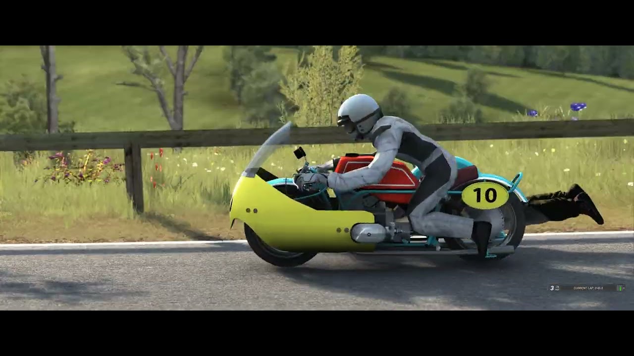 2 lap race at Feldbergring. Russian Bike and sidecar