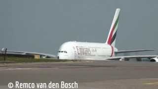 Aankomst Emirates A380 Te Schiphol Airport 14 Juli 2013