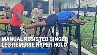 Manual Resisted Single Leg Reverse Hyper Hold l Isometric Strength l