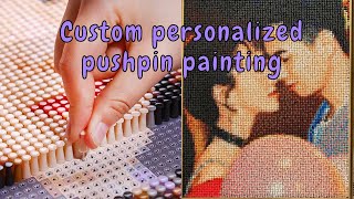 Custom personalized pushpin painting